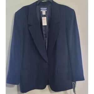 Pendleton Blazer Womens Plus 20W Navy Blue Blazer Business Office Wear NWT